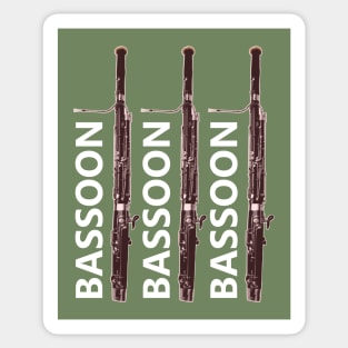 Bassoon x 3 Sticker